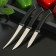 Set of kitchen knives Tramontina Felice, 3 pcs, black color