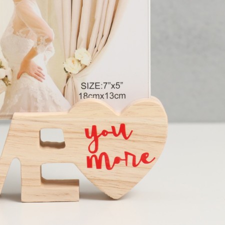 Photo frame wood 13x18 cm "With Love" 19,5x3x17.5 cm-2