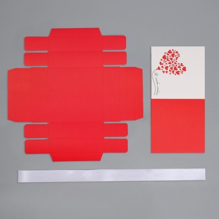 Gift folding box, packaging, “I love you”, 10 x 10 x 10 cm-8