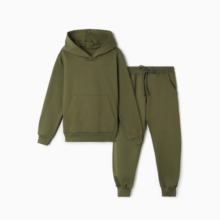 Kit for children (sweatshirt, trousers) I am beginning, khaki color, height 110 cm