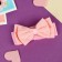 Hair bandage "chosen" bow pattern, 16x3 cm, pink