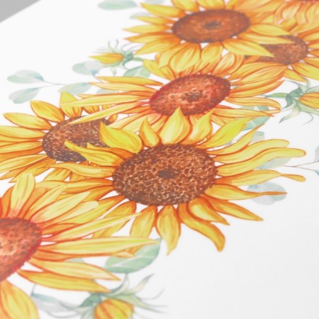 Stick plastic interior color "Bright strip of sunflowers" 30x90 cm-1