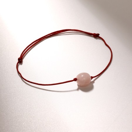 Bracelet of desires "Pink" on the burgundy thread, the length is regulated-1