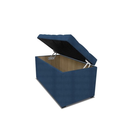 Puff with a lid and weighting, 800 × 400 × 420 mm, bingo velor, Denim color-6