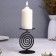 Spiral candlestick 11x10x16cm, black