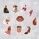 A set of paper stickers "Style", 10 pcs