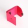 Women's wallet on the button, pink color