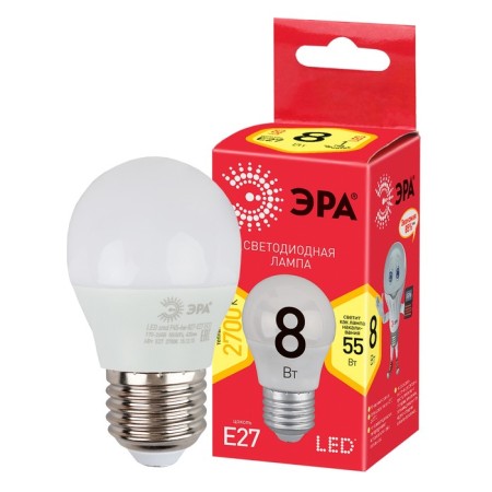 LED LED era Red Line "Shar", 8 W, E27, 640 lm, 2700k, glow warm white-1