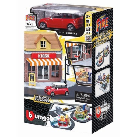 Набор игровой Bburago «Построй свой город! Киоск», с машинкой Street Fire, 1:43-1