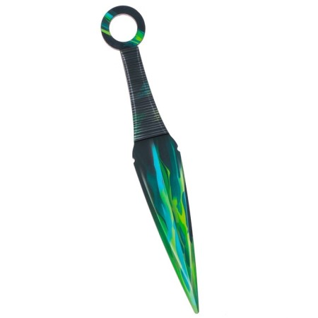 Souvenir wooden Kunai Knight "Green Crystal", 26 cm-4