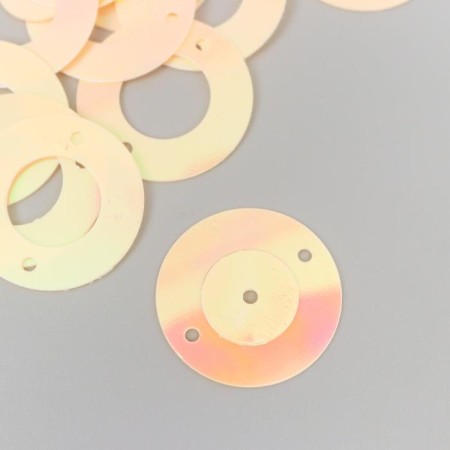 Sequins "Circle in the ring" Cream set 30 g d = 2 cm