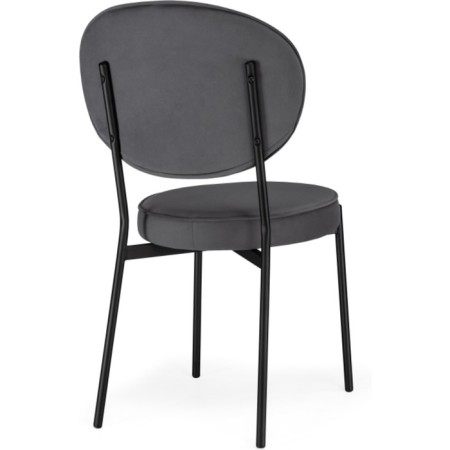 STULL OF A MARAL CARCAS Roys Metal/Velur, Black/Anthracite 45x52x90 cm-1