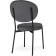 STULL OF A MARAL CARCAS Roys Metal/Velur, Black/Anthracite 45x52x90 cm