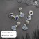 Suspension "Eye", blue color in silver