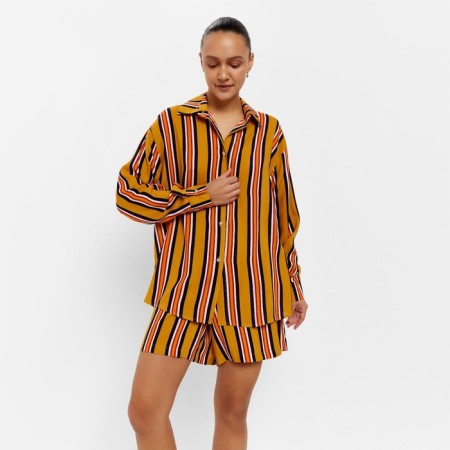 Women's suit (shirt, shorts) minku: enjoy yellow color, size 42-3