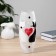Vase Glass "Cat" 2, D-7.5cm 10x26 cm, V = 1.7l