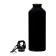Water bottle, 500 ml, aluminum case, plastic, black