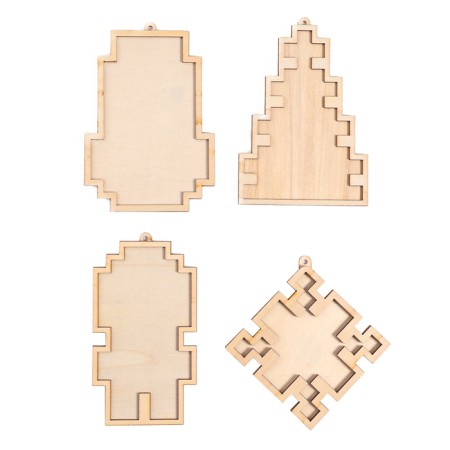 Set for creativity "Christmas tree toy. Mosaic ", 4 pcs.-8