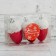 Christmas tree decoration "Acle with a snow cap" (set 3 pcs) 5.5x4 cm red
