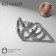 Ring "Heart" in knots, color silver, dimensionless