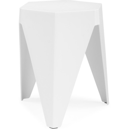 Stool Korner plastic, white 36x42x46 cm