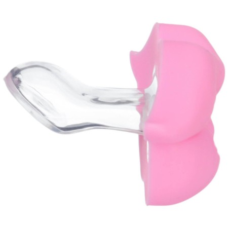 Silicone orthodontic dummy "bunny", from 0 months, with a cap-4