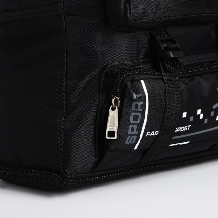 A backpack on a zipper with an increase, 65l, 4 outer pockets, black color-7