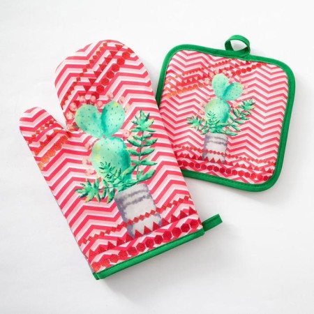 Kitchen set “Cactus” Take 17x17 cm, mitten 26x16 cm-1