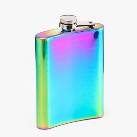 Flaw for alcohol and water "Gradient", stainless steel, gift, army, 240 ml, 8 oz 928048-1