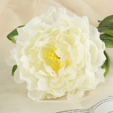 Artificial flowers "Georgin Fin" 15x57 cm D 13 cm, white-1