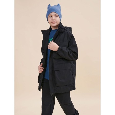 Windbreaker for boys, height 140 cm, black color-3