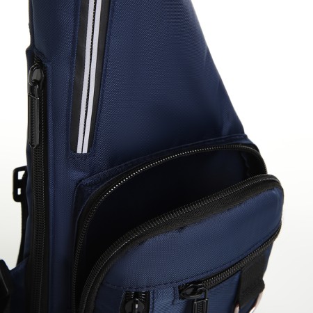 Male bag-bag from textiles, blue color-3
