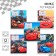 Notebook in a slanting ruler of 12 sheets, 5 types of mix, covered cardboard, cars
