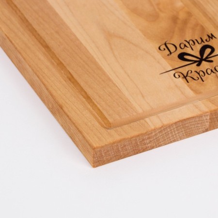 Groot and serving board "Direct pen" Small with a groove 30x18x1.8 cm-3