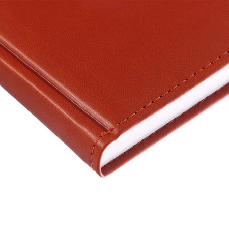 Deliciper of Leduced A5, 160 Vivevella sheets, artificial leather cover, brown-11