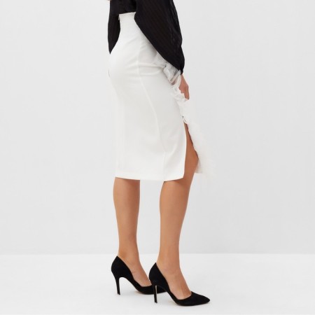 Women's skirt Minaku: Partydress Milk color, river 46-2