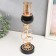 Summary Metal for 1 candle "Spiral" gold on black marble 28x9.5x9.5 cm