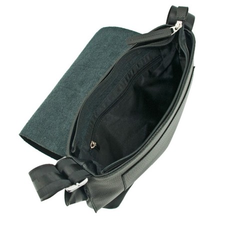 Male Bag VM008-00140, black, genuine leather, 25x7x27 cm-1