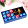 Soap roses of colored shades and gold rose, set 11 pcs