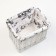 Stelly basket "Flowers", 300 x 230 x 210 mm, white