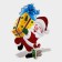Decorative decoration (stand) "Santa Claus with a gift" 33x25.5 cm