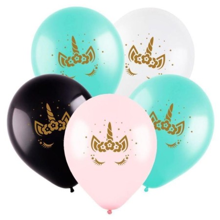Latex ball 12 “Unicorn's eyes, pastel, 2-sided, set of 100 pcs., Mix