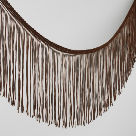 Decorative braid "Furrm", 15 cm, 5 ± 0.5 m, coffee color