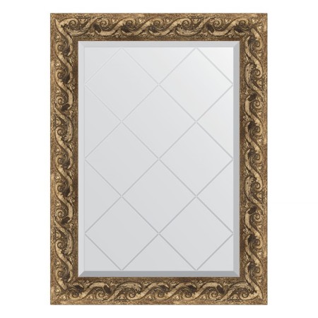 Mirror with engraving in the baguette frame, fresco 84 mm, 66x88 cm
