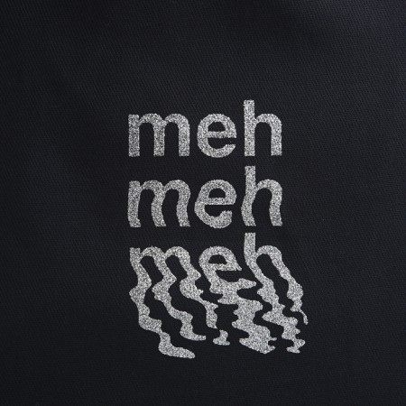 Bag Schoper "Meh", 35*0.5*40, print with sparkles, without lining, black-3