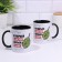 Mug, sublimation "Do not worry in life to worry in the bathhouse", black bottom