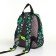 Baby backpack on lightning, external pocket, green color