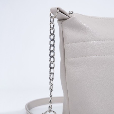 Cross-Bodi Bag on a zipper, the color is gray-beige-4
