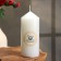 Interior candle "column", white, 6x14 cm