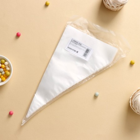 Set of confectionery disposable bags, 25 pcs, 25 cm, transparent color-7